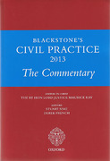 Cover of Blackstone's Civil Practice 2013: The Commentary