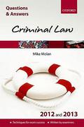 Cover of Questions & Answers: Criminal Law 2012 and 2013