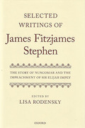 Cover of Selected Writings of James Fitzjames Stephen: The Story of Nuncomar and the Impeachment of Sir Elijah Impey