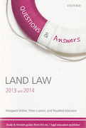 Cover of Questions & Answers: Land Law 2013 and 2014