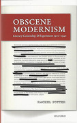 Cover of Obscene Modernism: Literary Censorship and Experiment 1900-1940