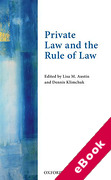 Cover of Private Law and the Rule of Law (eBook)