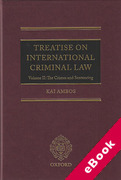 Cover of Treatise on International Criminal Law Volume II: The Crimes and Sentencing (eBook)
