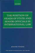 Cover of Position of Heads of State and Senior Officials in International Law