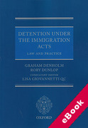 Cover of Detention Under the Immigration Acts: Law and Practice (eBook)