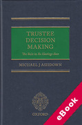 Cover of Trustee Decision Making: The Rule in Re Hastings-Bass (eBook)