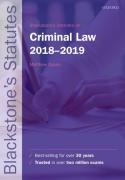 Cover of Blackstone's Statutes on Criminal Law 2018-2019