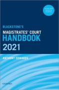 Cover of Blackstone's Magistrates' Court Handbook 2021
