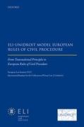 Cover of ELI &#8211; Unidroit Model European Rules of Civil Procedure