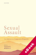 Cover of Sexual Assault: Law Reform in a Comparative Perspective (eBook)