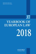 Cover of Yearbook of European Law: Print Only