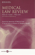 Cover of Medical Law Review: Print Only