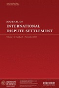Cover of Journal of International Dispute Settlement: Online Only