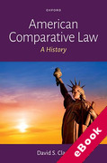 Cover of American Comparative Law: A History (eBook)