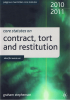 Cover of Core Statutes on Contract, Tort & Restitution 2010-2011