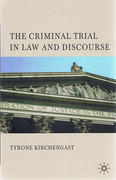 Cover of The Criminal Trial in Law and Discourse