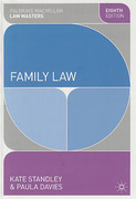 Cover of Palgrave Law Masters: Family Law