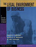 Cover of Legal Environment of Business, The Critical Thinking Approach