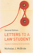 Cover of Letters to a Law Student: A Guide to Studying Law at University
