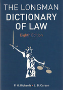 Cover of The Longman Dictionary of Law 8th ed (mylawchamber Premium)