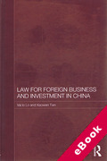 Cover of Law for Foreign Business and Investment in China (eBook)
