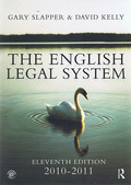 Cover of The English Legal System 2010 - 2011