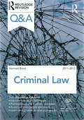 Cover of Routledge Q&A: Criminal Law 2011 - 2012