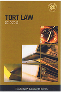 Cover of Routledge Lawcards: Tort Law 2010 - 2011