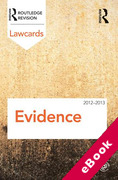 Cover of Routledge Lawcards: Evidence 2012-2013 (eBook)