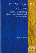 Cover of The Vantage of Law: Its Role in Thinking About Law, Judging and Bills of Rights