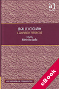 Cover of Legal Lexicography: A Comparative Perspective (eBook)