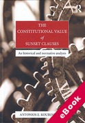 Cover of The Constitutional Value of Sunset Clauses: An Historical and Normative Analysis (eBook)