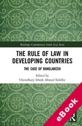 Cover of The Rule of Law in Developing Countries: The Case of Bangladesh (eBook)