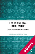 Cover of Environmental Disclosure: Critical Issues and New Trends (eBook)