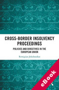 Cover of Cross-Border Insolvency Proceedings: Policies and Directives in the European Union (eBook)
