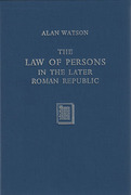 Cover of The Law of Persons in the Later Roman Republic