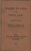 Cover of Where to Look for Your Law 4th ed