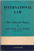 Cover of International Law : The Collected Papers of Sir Cecil J.B. Hurst
