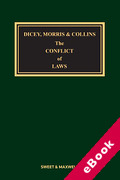 Cover of Dicey, Morris &#38; Collins The Conflict of Laws (eBook)
