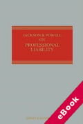 Cover of Jackson &#38; Powell on Professional Liability 9th ed with 2nd Supplement Set (eBook)