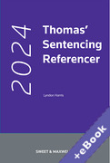 Cover of Thomas' Sentencing Referencer 2024 (Book &#38; eBook Pack)