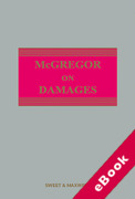 Cover of McGregor on Damages (eBook)