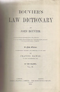 Cover of Bouvier's Law Dictionary