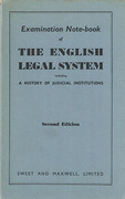 Cover of Examination Note-book of The English Legal System