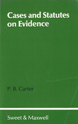 Cover of Cases and Statutes on Evidence
