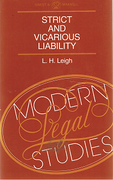 Cover of Modern Legal Studies: Strict & Vicarious Liability
