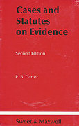 Cover of Cases and Statutes on Evidence 2nd ed with 1st Supplement