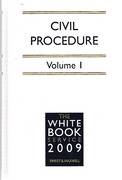 Cover of The White Book Service 2009: Civil Procedure Volume 1: General Procedure & Volume 2: Special Procedure and Resources