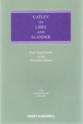 Cover of Gatley on Libel and Slander 11th ed: 1st supplement