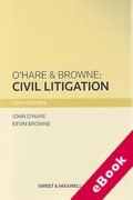 Cover of O'Hare & Browne: Civil Litigation 15th ed (eBook)